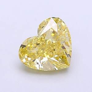 Diamant CVD de laboratoire, taille cœur brillant modifiée, 1,70 CT, jaune intense fantaisie, clarté VS1, polissage excellent, vente en gros B2B - Product Image 1