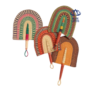 Traditional Handmade Seagrass Hand Fan Woven Eco Friendly Fan for Festival Party Souvenir - Product Image 1