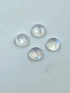 Pierre de lune naturelle bleue, taille brillante ronde, 5,20 mm, 2,53 carats, 4 pièces, pierre de cristal de haute qualité pour la fabrication de bijoux - Product Image 5