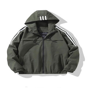 Customizable Fashionable <b>Casual</b> Windbreaker <b>Jacket</b> for Men <b>Lightweight</b> Spring Autumn Hot Outwear Blank Windbreaker <b>Jacket</b> - Product Image 2