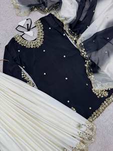 Nuevo Salwar Kameez Moderno de Georgette Pesado para Mujer 2024, de Secado Rápido, con Bordado, para Bodas, Todas las Temporadas, Proveedor Indio - Product Image 6