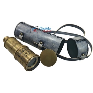 กล้องโทรทรรศน์ทองเหลืองวิคตอเรียนปี 1915 พร้อมซองหนังพรีเมียม พับเก็บได้ มองเห็นชัดเจน สไตล์โบราณ ของขวัญคริสต์มาสสำหรับนักเดินเรือโจรสลัด - Product Image 3