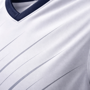 Ensemble de maillot de football pour homme, imprimé géométrique blanc, manches courtes, polyester respirant, uniforme adulte, logo personnalisé, uniforme de football - Product Image 6