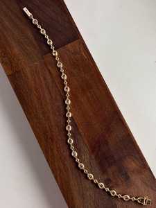 Pulsera de tenis con diamantes de moissanita VVS1 de corte ovalado y redondo para mujer, de plata 925 chapada en oro fino, regalo de aniversario para esposas - Product Image 3