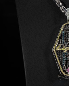 Collar de cadena de tenis de moda con colgante de moissanita bicolor con números, chapado en oro de 18k y plata de ley 925, estilo hip hop. - Product Image 3