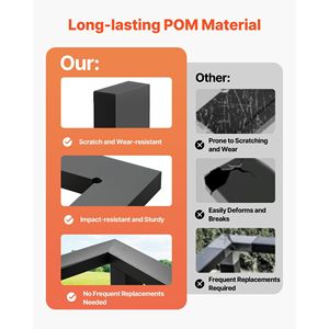 Confezione da 2 Connettori Angolari Rettangolari in POM per Corrimano, Accessori per Estensione Ringhiere Scale, Componenti per Scale - Product Image 4