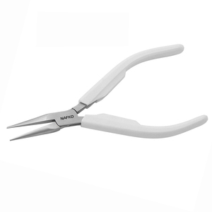 Jewelry Making Precision 140mm Stainless Steel Needle <b>Nose</b> Plier <b>Long</b> Chain Smooth Jaws Spring White Plastic Crimping Fishing - Product Image 1