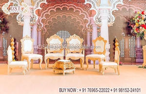 Juego de Sillas Mandap Talladas a Mano para Bodas Gujarati, Sillas Mandap para Bodas Reales, Sillas Decorativas Tradicionales para Bodas, Juego de Sillas para Bodas en el Reino Unido - Product Image 2