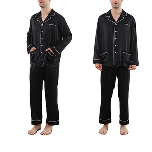 2026 Hot Selling Men's Summer Satin Robes Quality Men's Pajama Set With Soft <b>Ice</b> Silk Short Sleeved Shorts for <b>Home</b> Sleep Use - Product Image 5