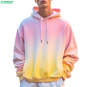 Meilleurs fabricants de vêtements : Sweat à capuche surdimensionné en coton mélangé, délavé, confortable et doux - Product Image 2