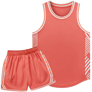 Ensemble short et maillot de basket personnalisé pour femme, 100 % polyester mesh, découpe automatisée, tenue d'entraînement sans manches pour femme - Product Image 5