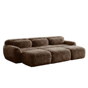 Divano a 3 Posti in Tessuto Morbido 32D ad Alta Densità per Soggiorno, Pouf Mobile, Combinazione Libera, Nessun Montaggio Richiesto - Product Image 6