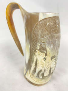 แก้วน้ำทำมือจากเขาควาย ลายใหม่ กันน้ำ รูปทรงธรรมชาติ สำหรับดื่มเบียร์ กาแฟ - Product Image 4