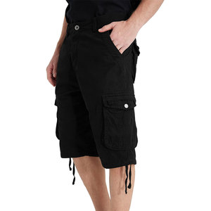 2026 New Arrival Men's Cargo Shorts Below Knee Length High Elasticity Button Fly Waistband 100% Cotton Solid Pattern Men's Short - Product Image 5