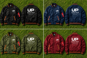แจ็คเก็ตบอมเบอร์สีดำส้มพรีเมียม แจ็คเก็ตผู้ชายสั่งทำพิเศษ เสื้อกันลมสไตล์สตรีทแวร์ มีกระเป๋า  ปลายแขนเสื้อแบบริบ แจ็คเก็ตผู้ชาย - Product Image 6