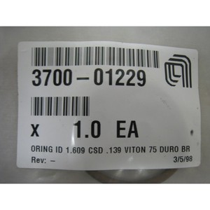 AMAT 3700-01229 ORING ID 1.609 CSD .139 75 DURO BR - Equipo y Piezas de Semiconductores de Confianza de Marca Global - Product Image 1