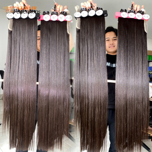 Extensions de cheveux de trame droite soyeuses vietnamiennes de haute qualité 100% naturelles sans enchevêtrements sans perte - Product Image 1