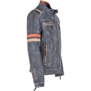 Chaquetas de Cuero para Hombre Hechas en Fábrica, Chaqueta de Cuero Genuino, Estilo Urbano, Chaqueta de Cuero Elegante para Hombre - Product Image 4