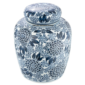 Highest Quality Aluminum Metal Round Shape Blue and White Enamel Color Decorative <b>Ginger</b> <b>Jar</b> Best Seller Unique Product - Product Image 3