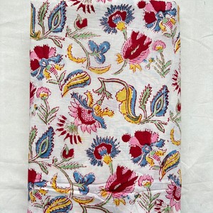 Handmade Wholesale Cotton <b>Fabric</b> Jaipur Sanganeri Hand Block Printed <b>Fabric</b> Raw Material Dress Making Material <b>Fabric</b> - Product Image 3