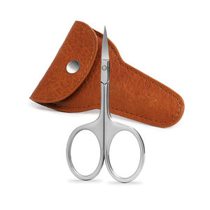 Ciseaux de voyage pour homme de haute qualité, personnalisés, à lame affûtée, pour barbe et poils du nez, avec étui pour soins de beauté - Product Image 1