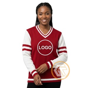 Cardigan d'hiver personnalisé en acrylique Delta brodé à col en V, vêtements grecs de haute qualité pour femmes, sororité Sigma - Product Image 1