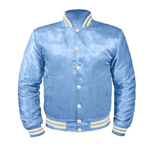 Latest Design Stain Canvas Varsity Jacket Custom Embroidered Letter <b>Pattern</b> Zipper Closure Breathable College Men - Product Image 1