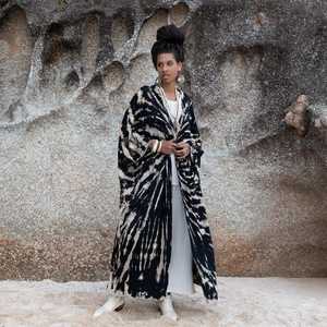 Pool Party <b>Sequin</b> Kimono Long Sleeve Hand Embroidery Work Ruffle Lace Wrap Long Rayon Embroidered Kimonos Robe - Product Image 1