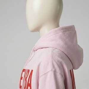 Sweat à capuche rose clair pour homme, imprimé logo discret, en molleton doux, style streetwear minimaliste, confort décontracté, coupe décontractée - Product Image 2