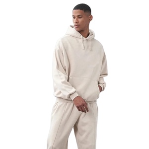 Blank Custom <b>Men's</b> Drop Shoulder <b>Pullover</b> Tracksuits 100% Cotton Fleece Solid Spring Sporty Heavyweight Casual Oversized - Product Image 5