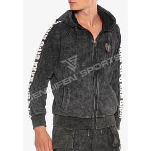 Conjunto de Pantalones Deportivos de Felpa Francesa para Hombre, Talla Grande, 100% Algodón, con Logotipo Personalizado al por Mayor, Estilo Casual, Lavado Ácido, para Invierno - Product Image 4