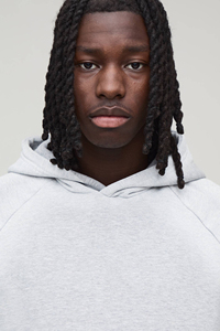 2026 New Arrival Men's Oversized Heavyweight Fleece Hoodie and Shorts <b>Set</b> Custom Logo Casual Streetwear Two Piece Tracksuit - Product Image 4
