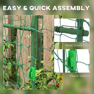 Arco in Metallo da 1,8 m con Rete Anti-UV per Piante Rampicanti (17x72x72) - Product Image 5
