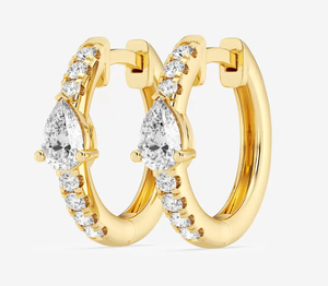 <b>Hoops</b> Earrings Diamond Earrings Gold and <b>Silver</b> Earrings Lab Grown Diamonds Earrings <b>Hoops</b> Fine Jewelry for Women - Product Image 3