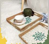 Panier de rangement moderne fait main en nacre de perle, en rotin laqué peint du Vietnam, rotin naturel écologique et flexible pour boissons