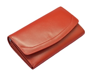 Women's Genuine Leather Long <b>Wallet</b> With Zipper Closure Multifunctional <b>Card</b> <b>Holder</b> Red - Product Image 4