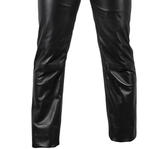 Mens Leather Pants Slim Fit <b>Trousers</b> Motorcycle Riding Pants Casual Fashion Streetwear Outdoor <b>Travel</b> Durable Comfortable Wear - Product Image 4