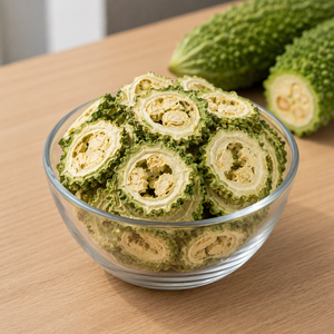 Premium Bulk Freeze <b>Dried</b> Bitter Melon (Karela) Slices Healthy <b>Vegetable</b> Snack Ready to Use - Product Image 1