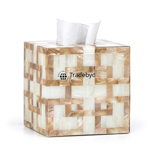 Caja y Portapañuelos Decorativa Ecológica con Incrustaciones de Hueso, Elegante Decoración Premium Hecha a Mano para el Hogar, Tradebyd - Product Image 4