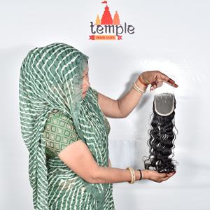 Unprocessed 4*4 Closure Manufactures 100% Indian Cuticle Aligned Weaving Temple Processing None <b>Human</b> <b>Hair</b> <b>Extensions</b> - Product Image 3