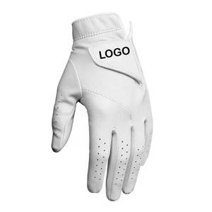 Custom Logo Golf <b>Gloves</b> Large Stock Top Quality Venting Hole Design Golf <b>Gloves</b> Custom Made by Sheep Leather - Product Image 4