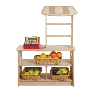 Juguete de Madera para Niños, Tienda de Comestibles con Estantes de Almacenamiento y Cestas, Juego Educativo de Simulación para Niños, Juego de Roles de Mercado - Product Image 1