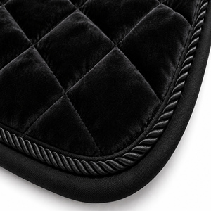 Selle d'équitation anglaise tout usage matelassée en coton personnalisée pour la vente en gros, avec rembourrage en polyester et sangle de selle - Product Image 5