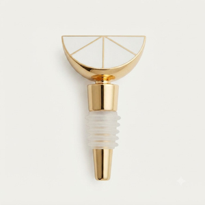 Tapón de Botella de Vino Geométrico Dorado Premium, Tapón de Barra de Metal de Latón de Lujo para Decoración del Hogar, Recuerdos de Boda y Sets de Regalo Reutilizables - Product Image 2