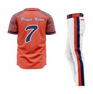 Uniforme de Béisbol para Hombre, Último Diseño, 100% Poliéster, Transpirable, Personalizable con Nombre del Equipo y Logotipo Frontal, Venta al Por Mayor - Product Image 2