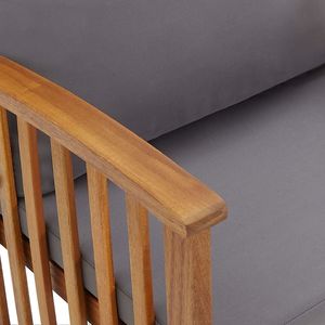 Set Lounge da Giardino in Legno Massello di Acacia Grigio Scuro, Durevole e Resistente, Arredamento da Esterno - Product Image 6