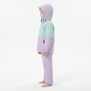 Chaqueta de Esquí para Niños HAWK EYE con Bloques de Color, Impermeable, con Capucha, Aislamiento Sintético, Color Morado Menta, Ropa de Invierno para Niños - Product Image 2
