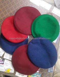 Boina Clásica Vintage de Lana Verde a Rayas, Transpirable, Bordada a Mano, Ajustable, Unisex, para Todas las Estaciones, Uso Diario al Aire Libre - Product Image 2