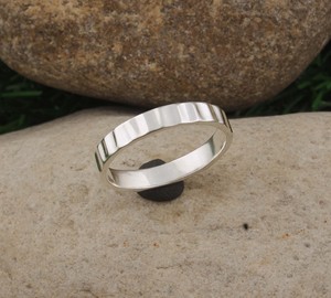 Minimalist Sterling Silver Plain Dainty Stackable Women's <b>Thin</b> Band <b>Ring</b> Fine Jewelry for Party Occasions - Product Image 1