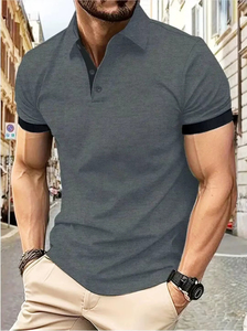 Chemise d'été décontractée à manches courtes pour homme, 100 % polyester, tissu tricoté respirant, logo personnalisé - Product Image 6